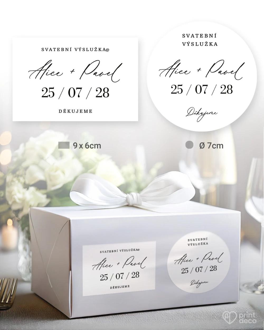 Svatební samolepky na výslužky Geometrická láska II 0/5