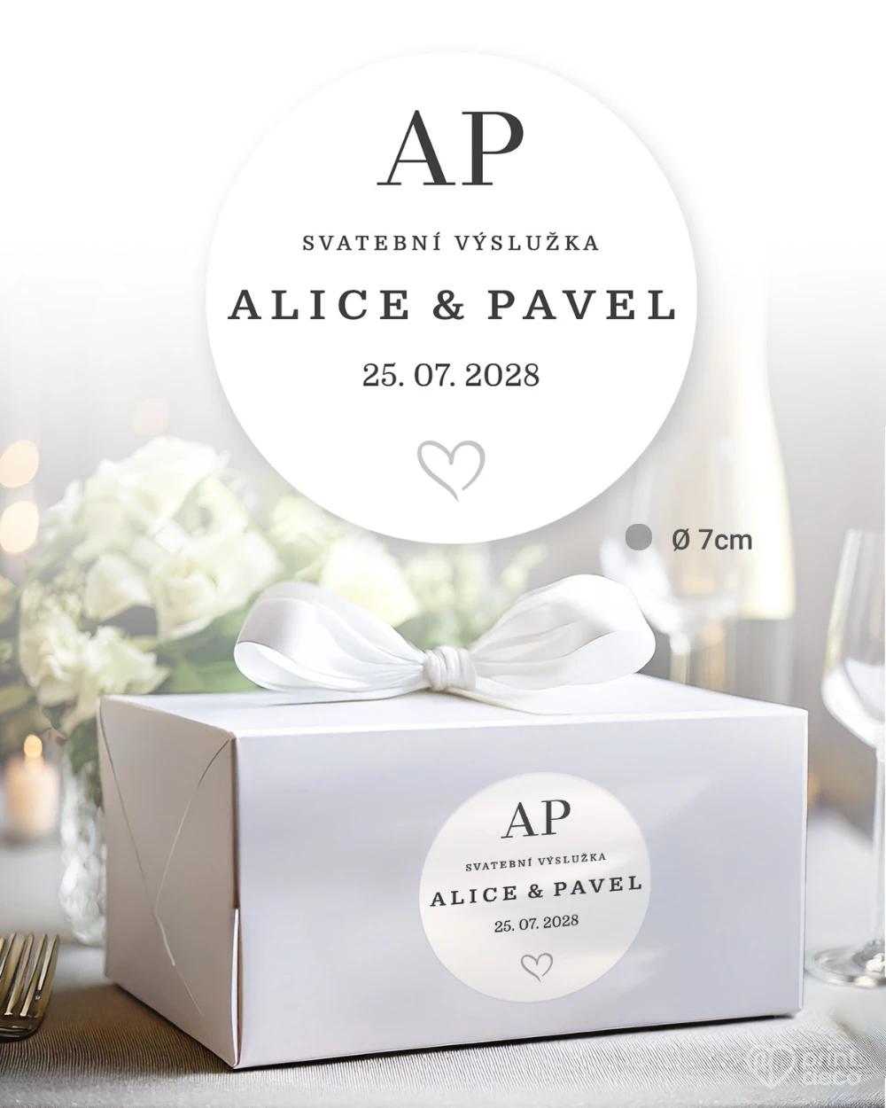 Svatební samolepky na výslužky Náš příběh IV 4/5