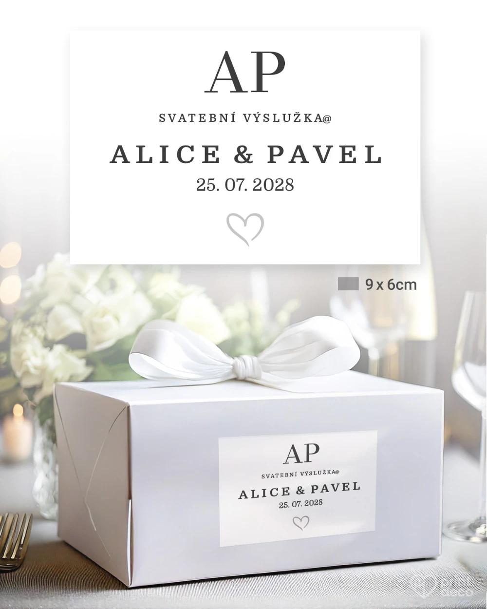 Svatební samolepky na výslužky Náš příběh IV 3/5