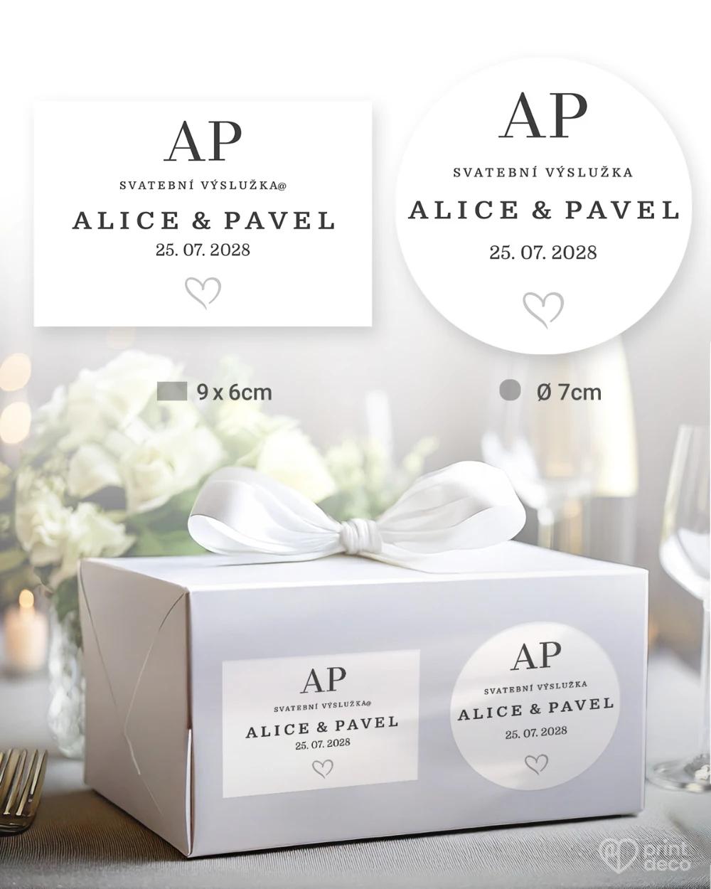 Svatební samolepky na výslužky Náš příběh IV 0/5