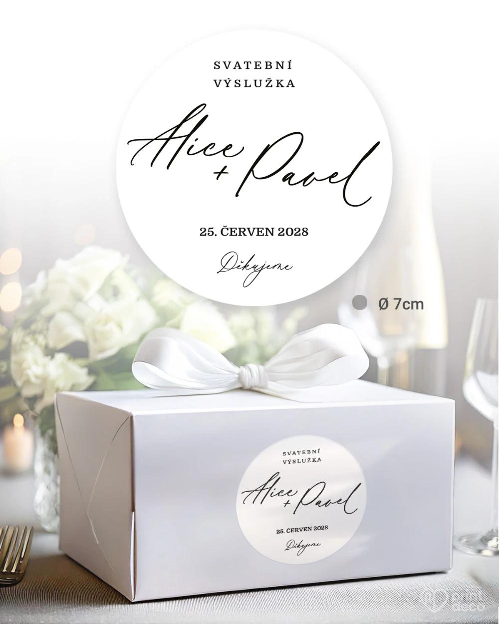 Svatební samolepky na výslužky V tichu dvou 2/5