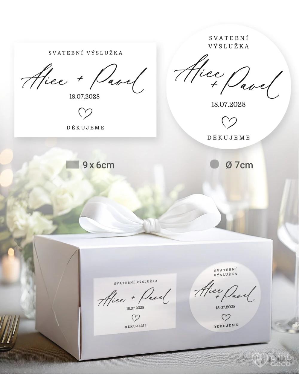 Svatební samolepky na výslužky Náš den III 0/5