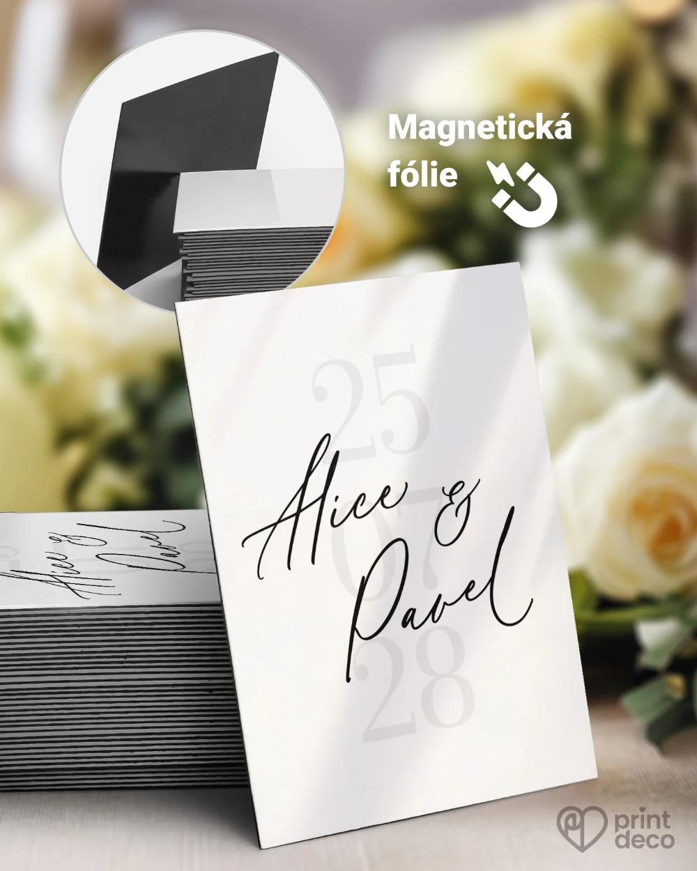 Svatební magnetky – Jemná elegance II 0/1