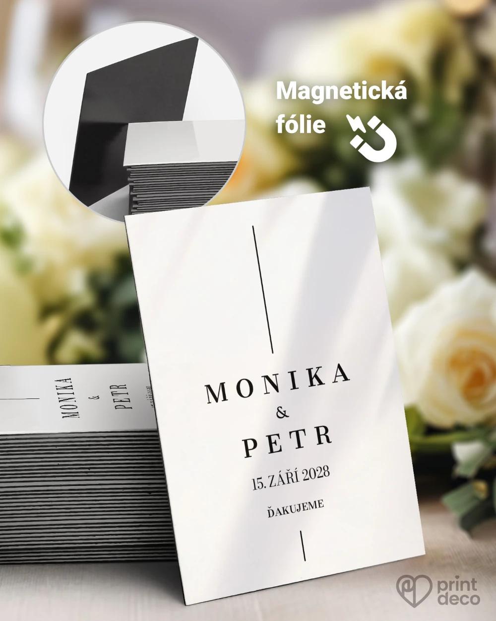 Svatební magnetky – Jedna linie 0/1