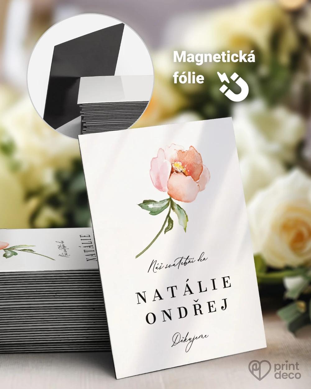 Svatební magnetky – Květinový slib IV 0/1