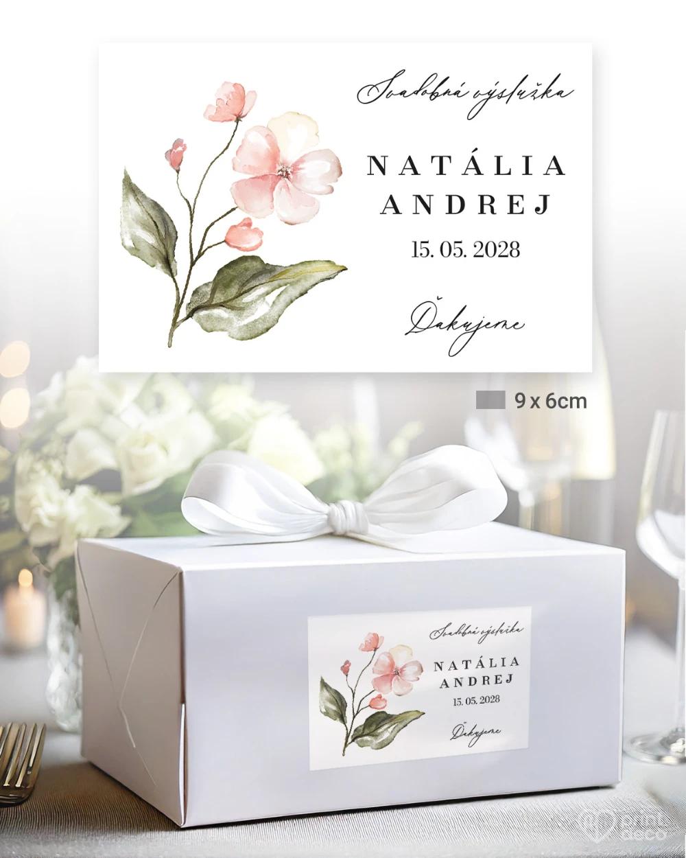 Svatební samolepky na výslužky Květinový slib III 3/5