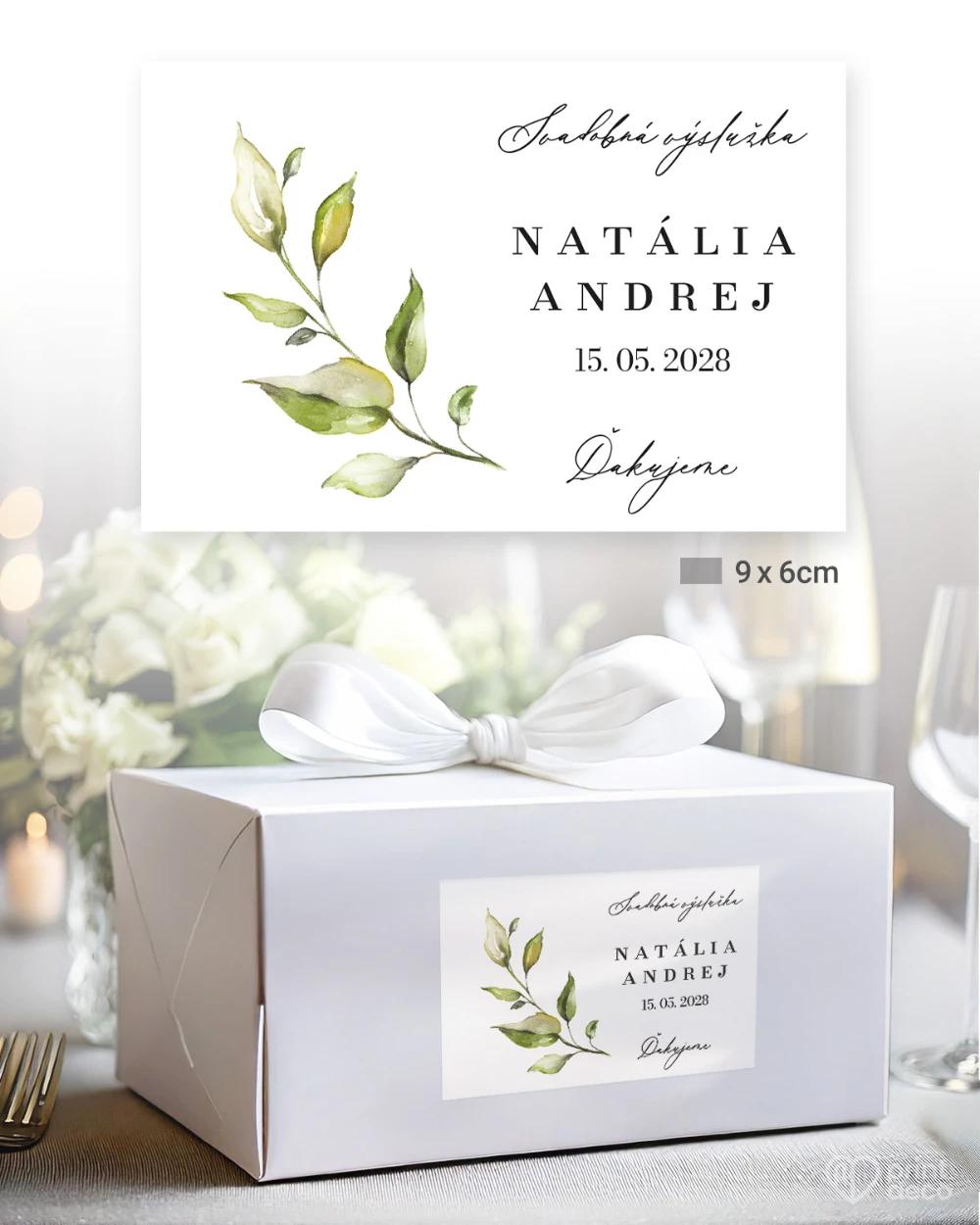 Svatební samolepky na výslužky Greenery IX 3/5