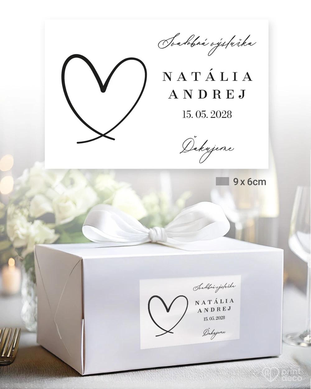 Svatební samolepky na výslužky Jedna linie II 3/5