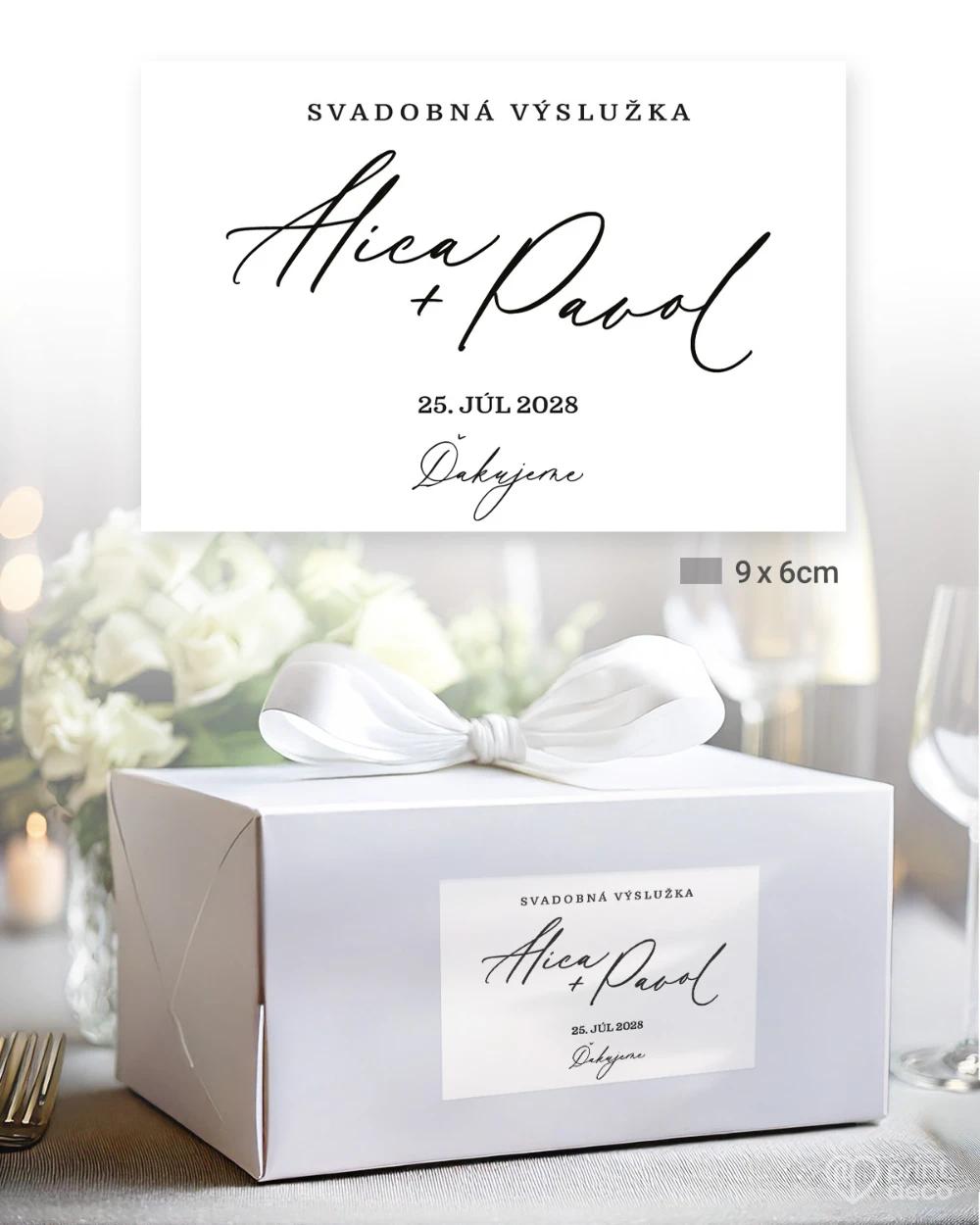 Svatební samolepky na výslužky V tichu dvou 3/5