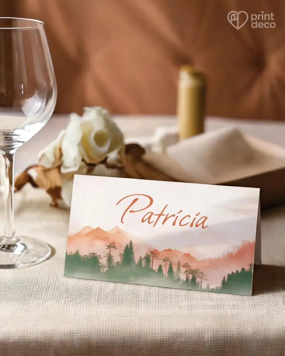 Svatební jmenovky – Pohoří lásky 0/1