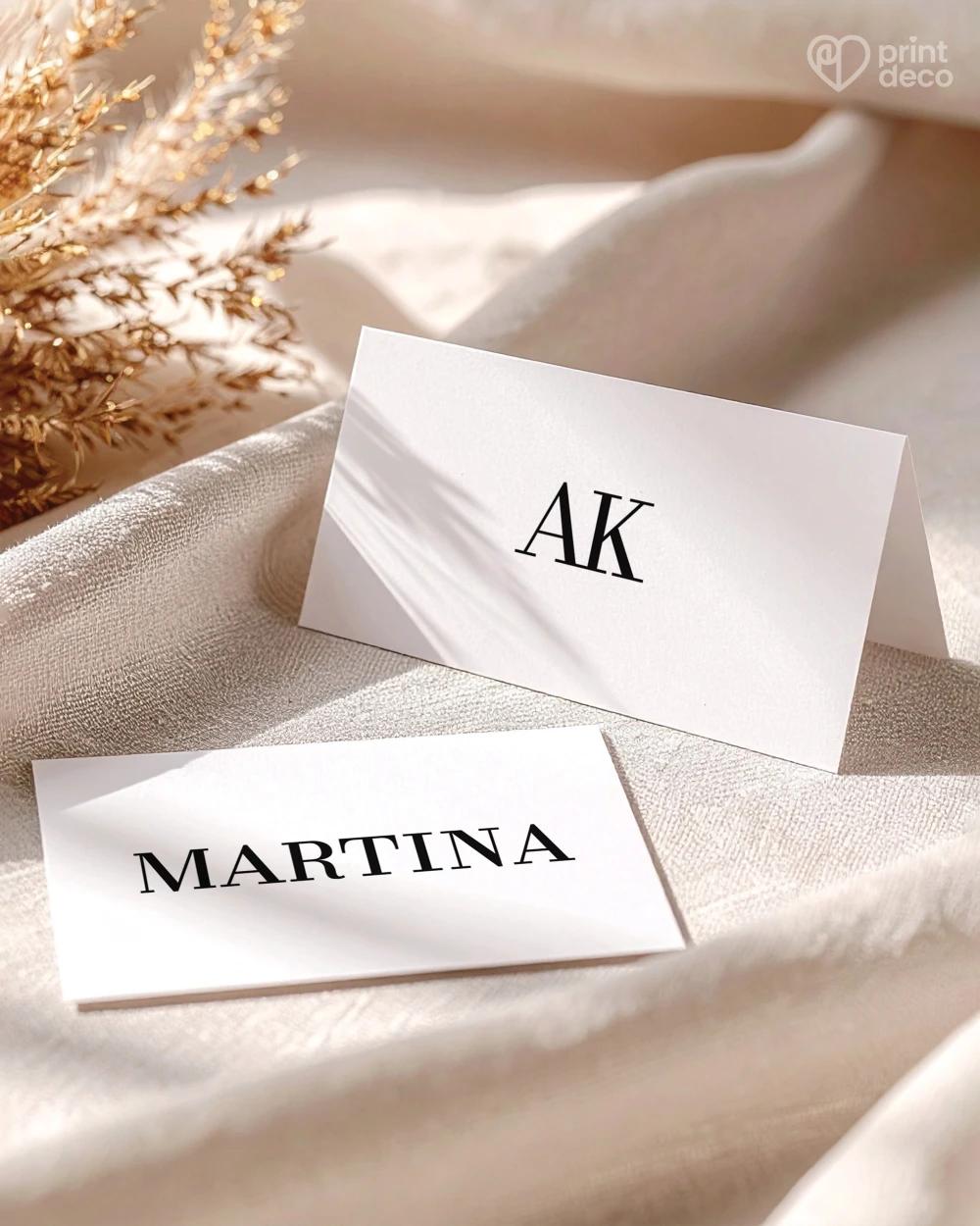 Svatební jmenovky – Elegantní monogram 1/2
