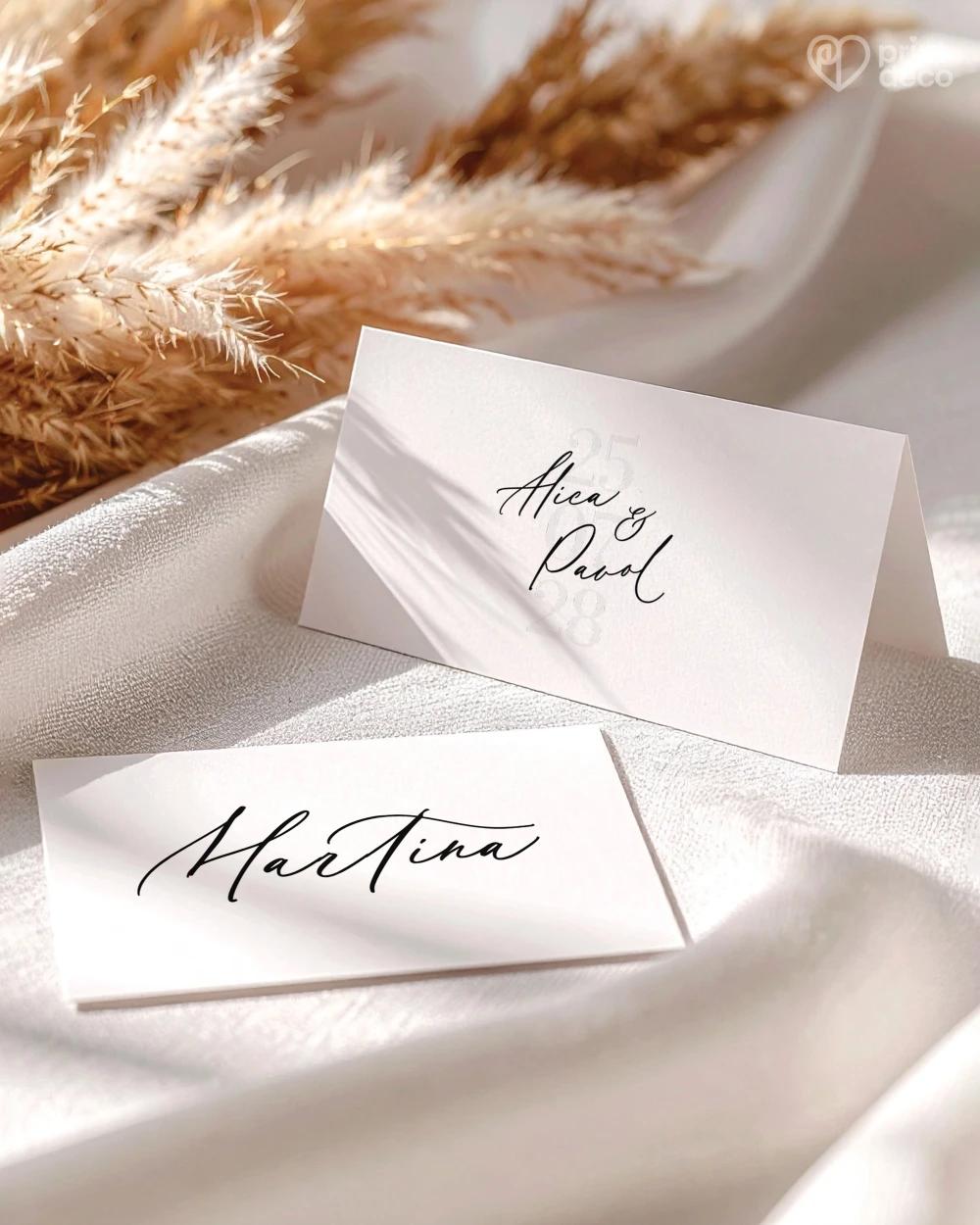 Svatební jmenovky – Jemná elegance II 1/2