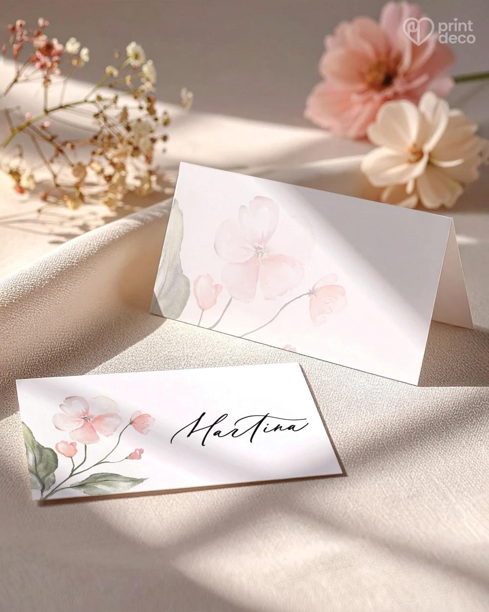 Svatební jmenovky – Květinový slib II 1/2