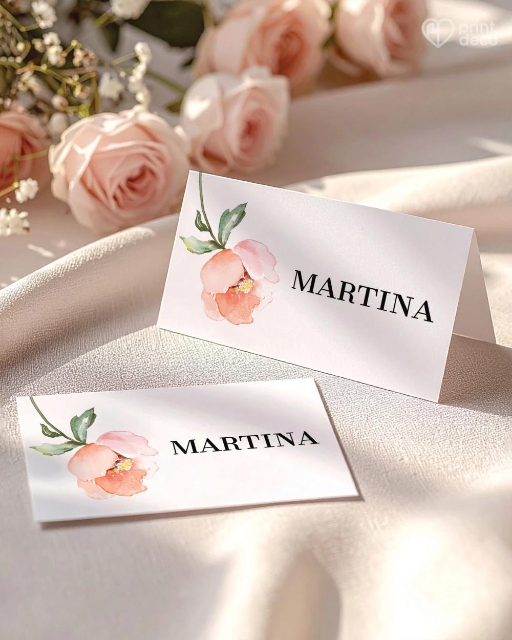 Svatební jmenovky – Květinový slib IV 0/2