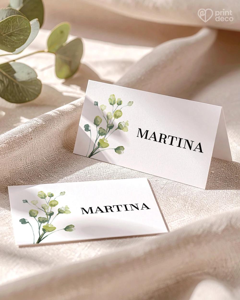 Svatební jmenovky – Greenery VIII 0/2