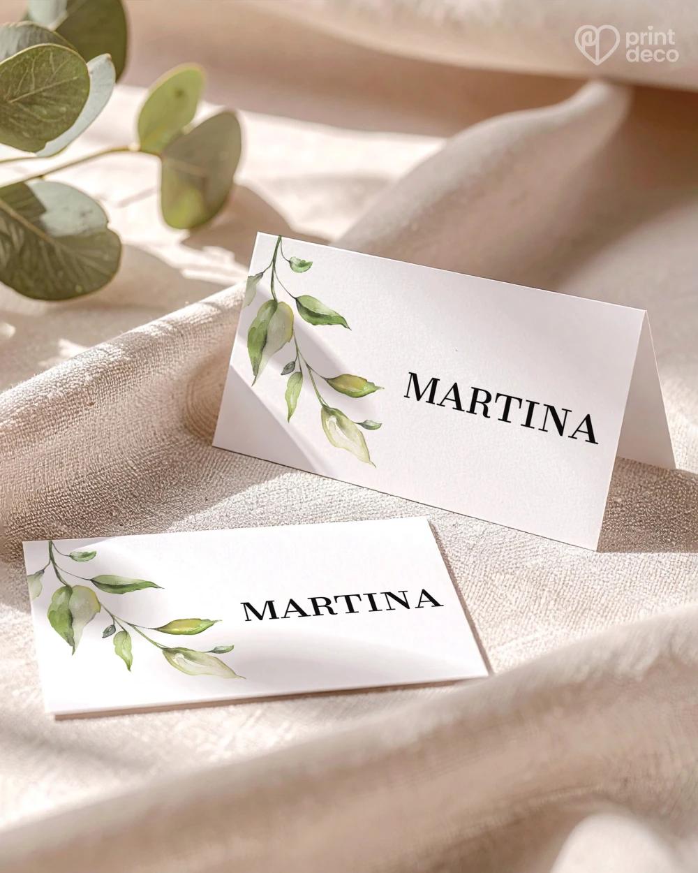 Svatební jmenovky – Greenery IX 0/2
