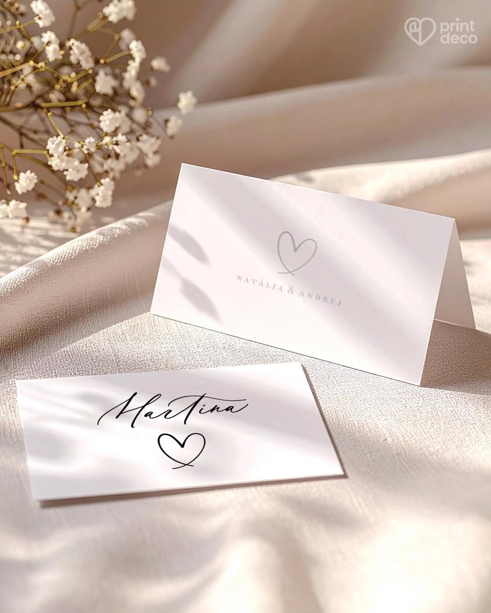 Svatební jmenovky – Jedno srdce II 1/2