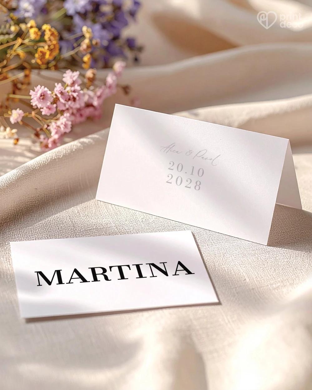 Svatební jmenovky – Náš den 1/2