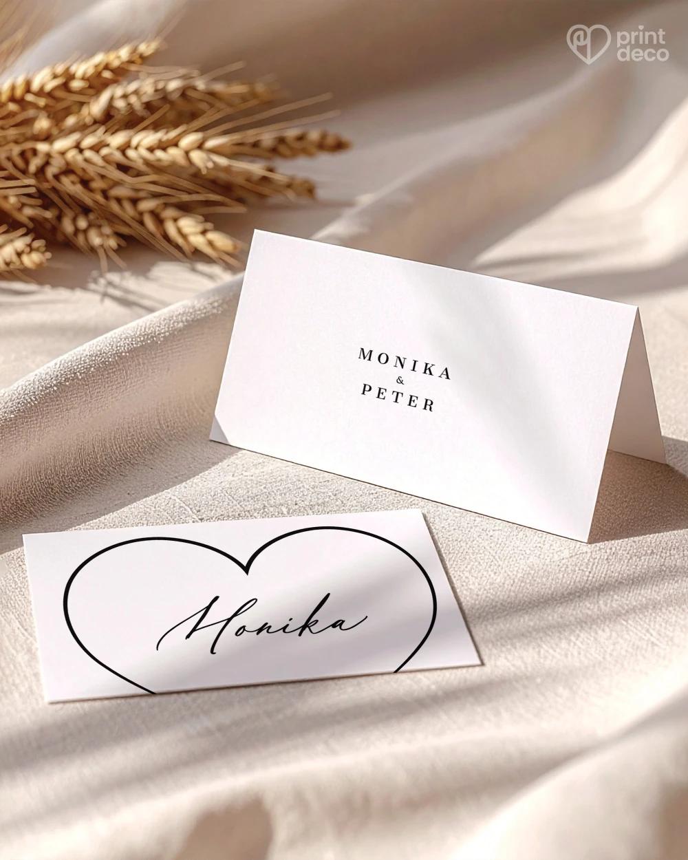 Svatební jmenovky – Jedno srdce III 1/2