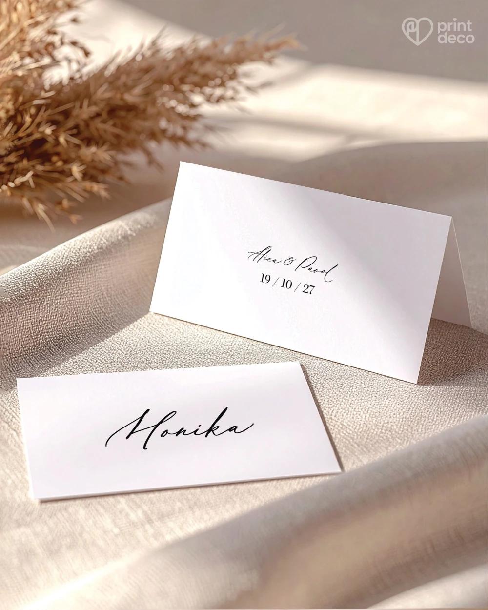 Svatební jmenovky – Náš příběh 1/2