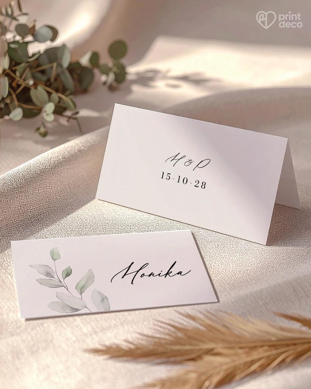 Svatební jmenovky – Zelená romance II 1/2