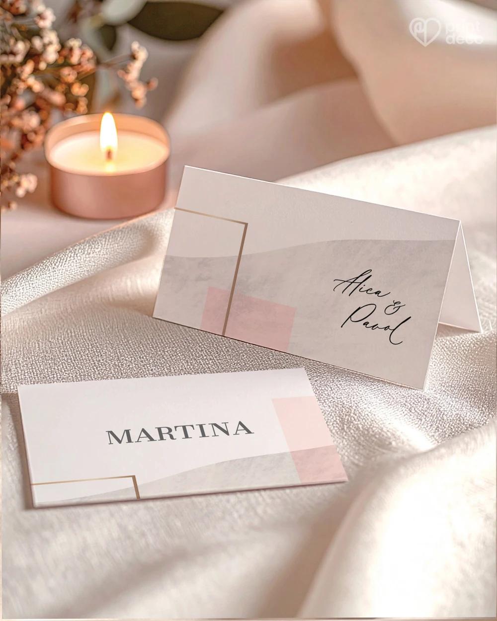 Svatební jmenovky – Geometrická láska 1/2