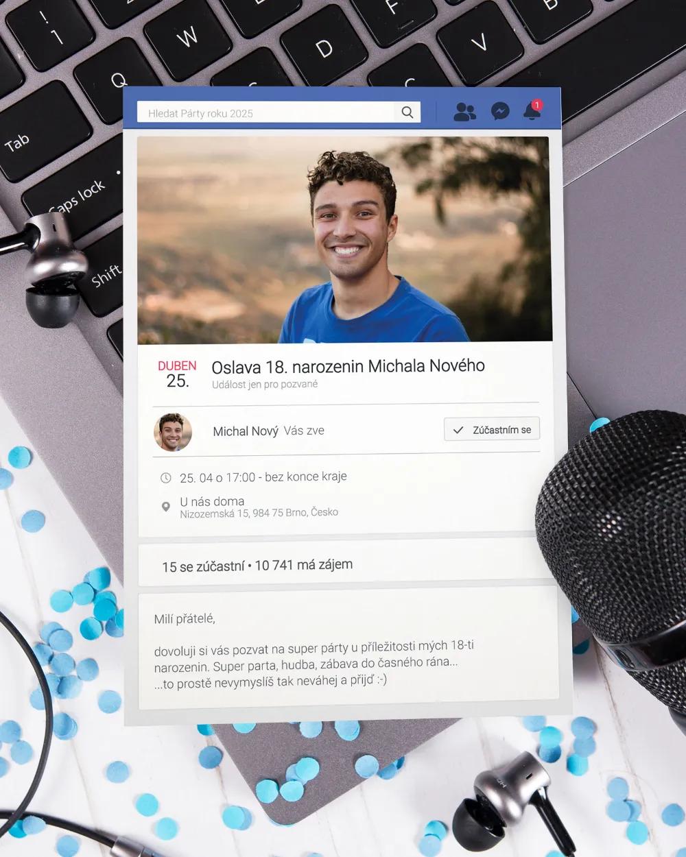 Pozvánka na narozeniny - Facebook Event