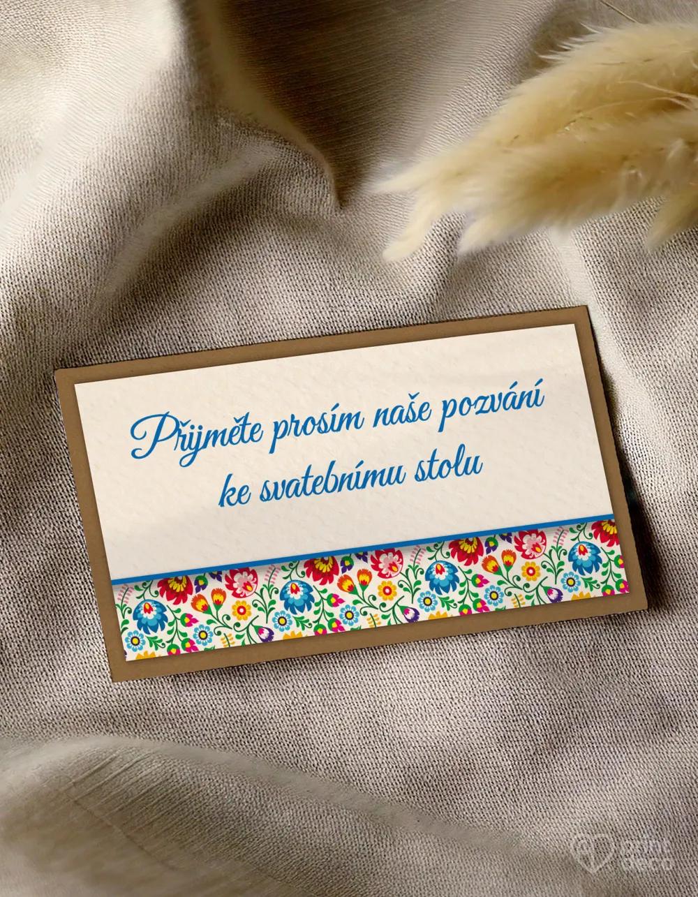 Pozvánky ke stolu s lidovým motivem I.
