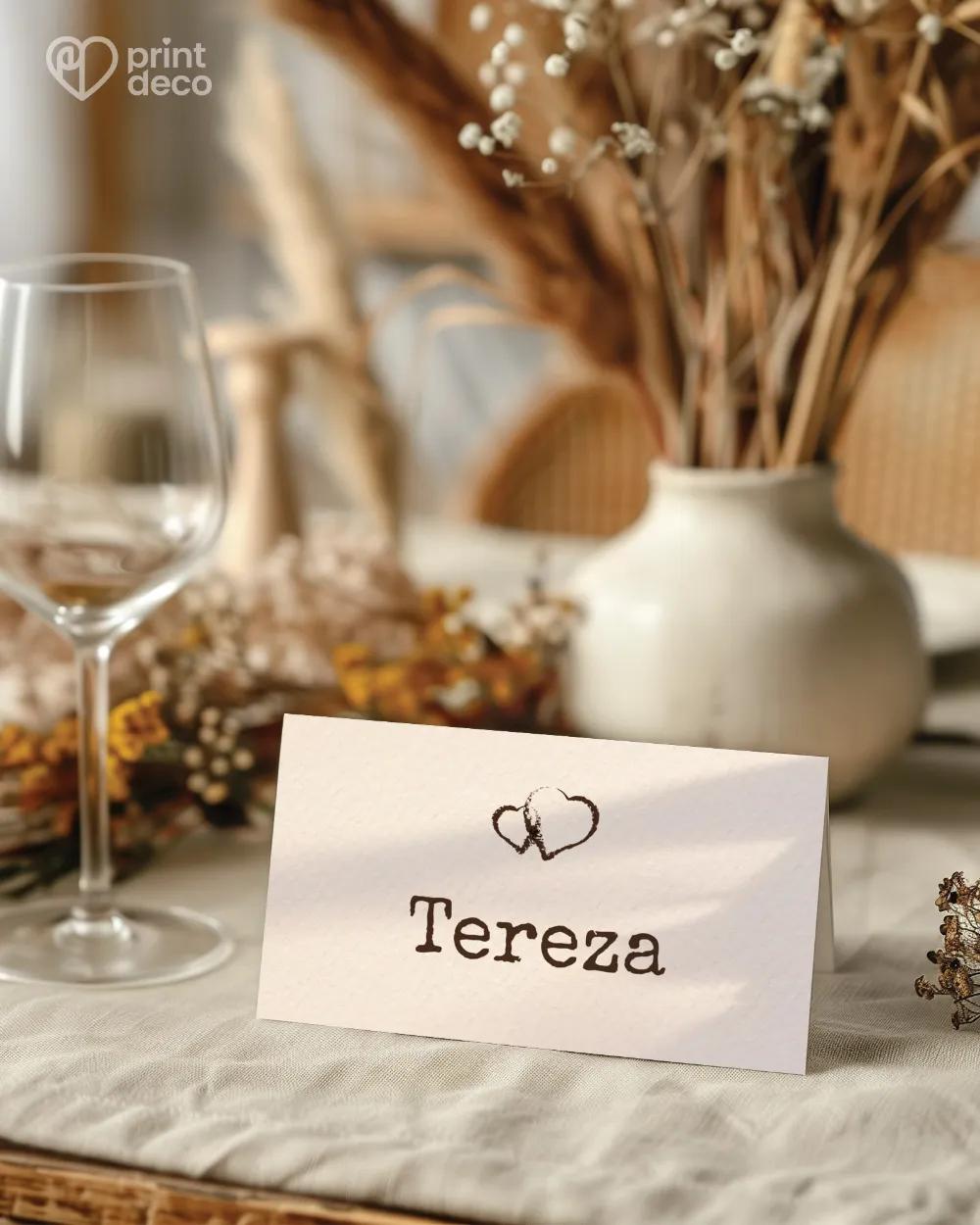 Svatební jmenovky ve vintage stylu Vintage I.