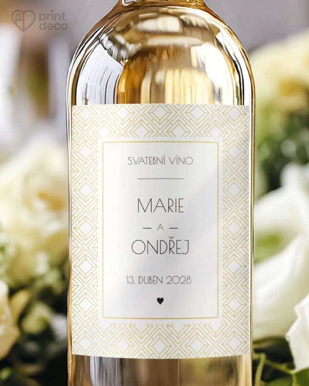 Svatební etikety Art Deco I.