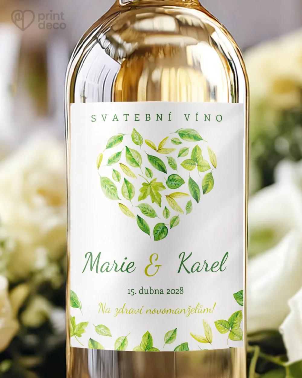 Svatební etikety Svěží listy II.