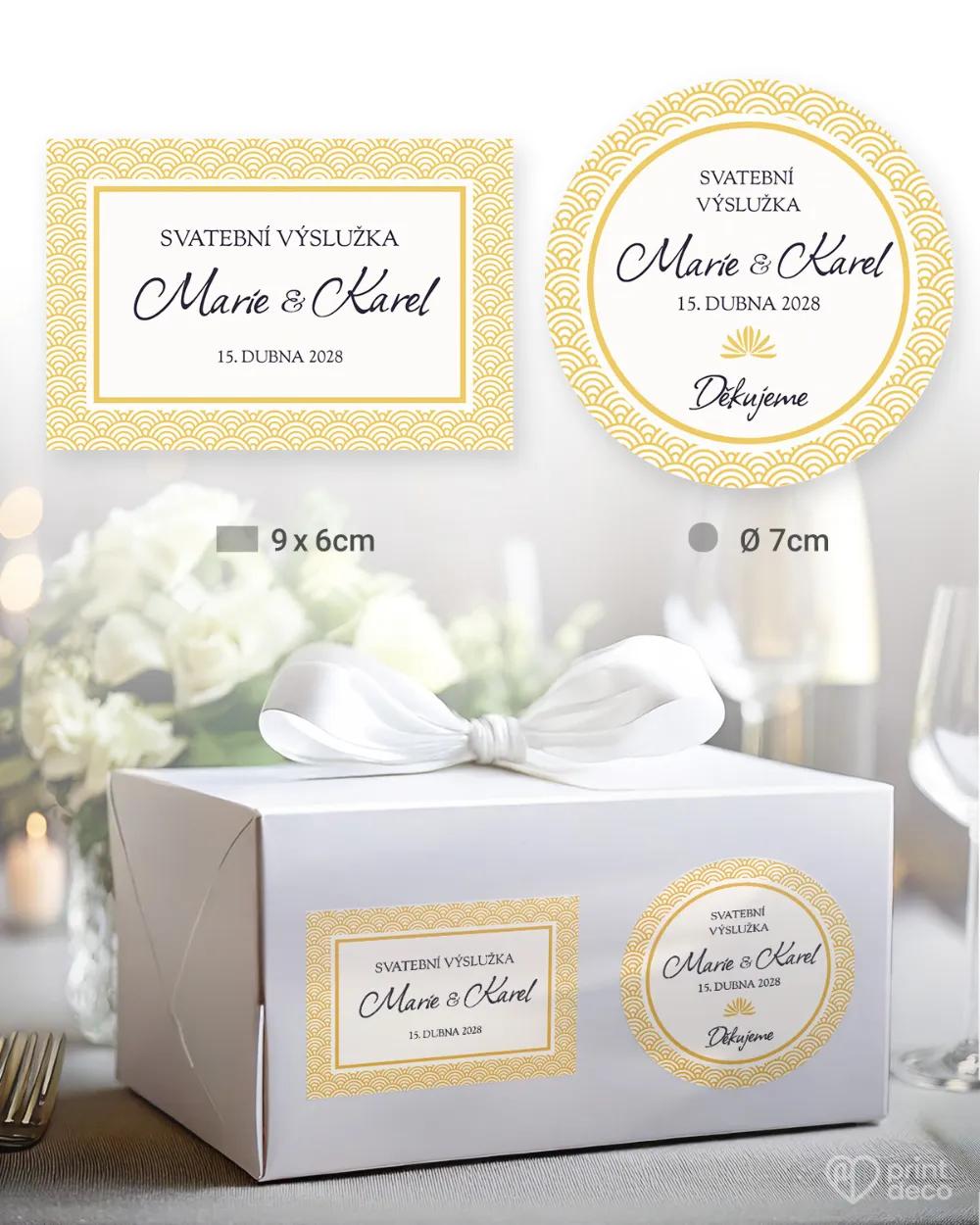 Nálepky na výslužky Art Deco 03