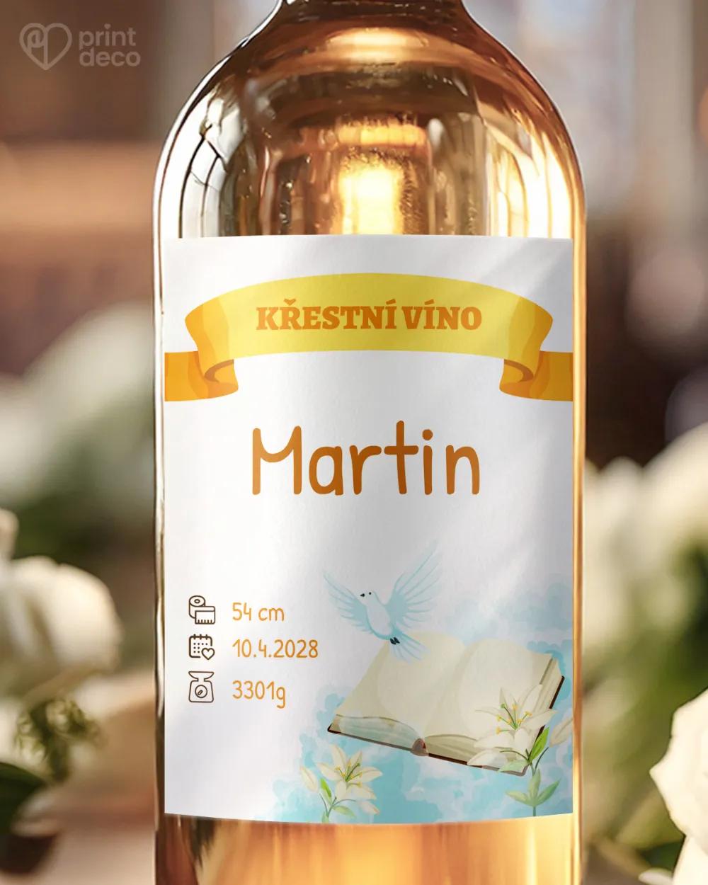 Etikety na láhve na svátost křtu, přijímání, biřmování – motiv 08