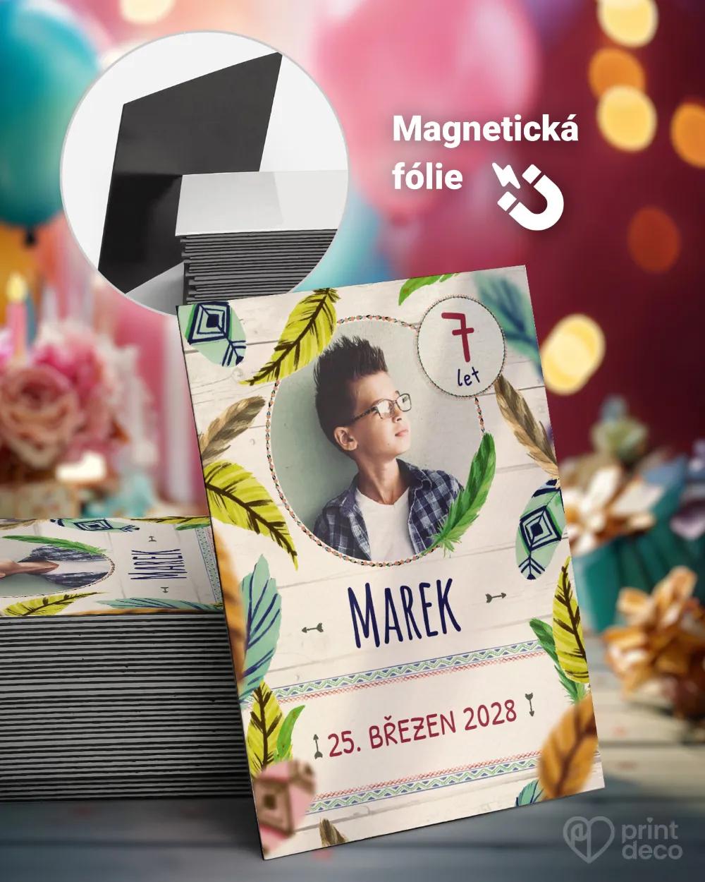 Magnetky z dětské oslavy – Indián