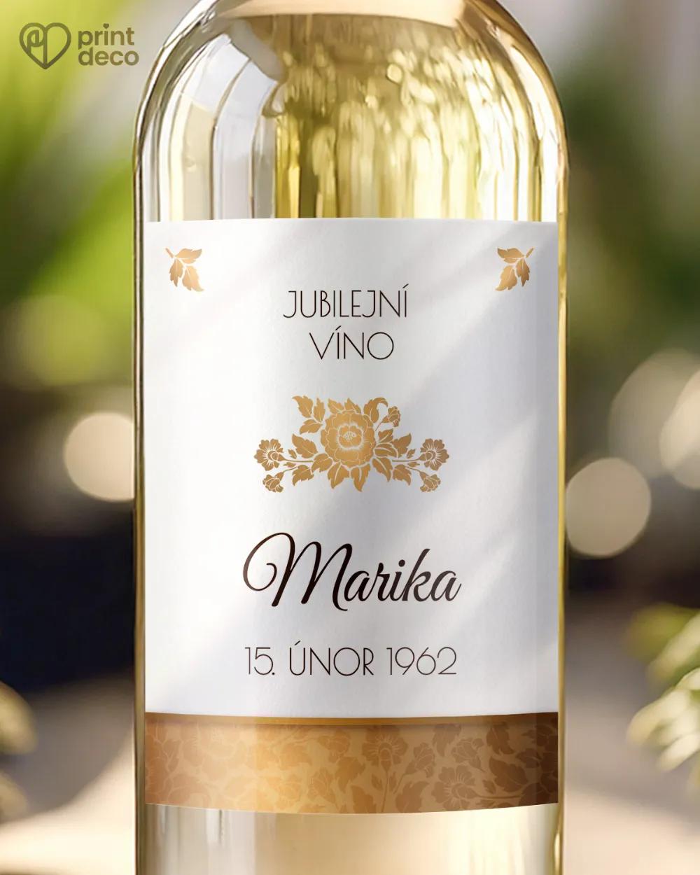 Etikety na láhve Zlatá růže