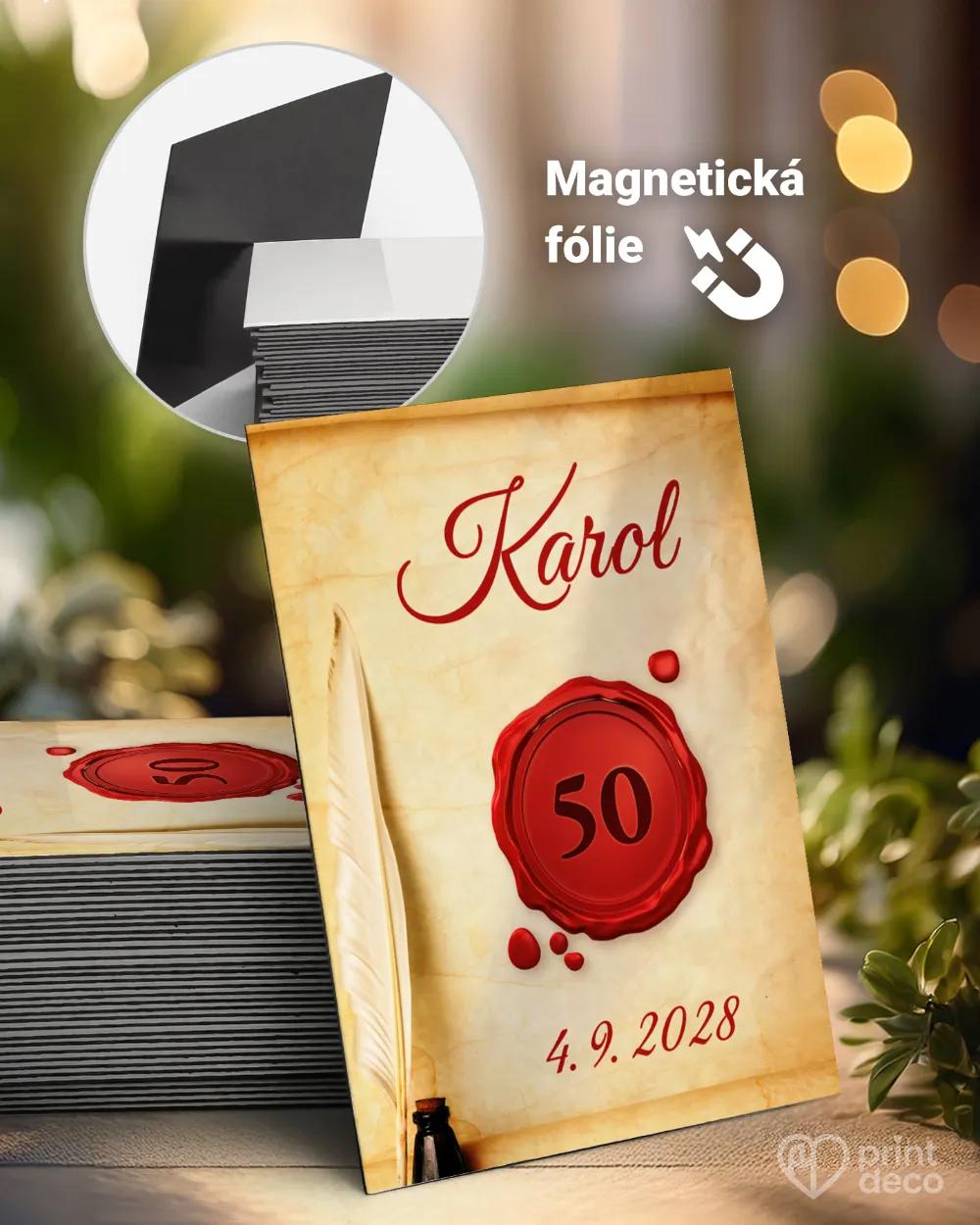 Památeční magnetky z oslavy Starý svitek