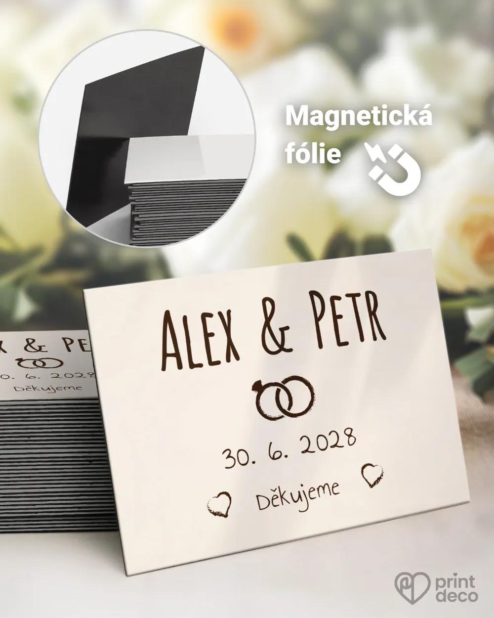 Svatební magnetky ve vintage stylu Vintage I.