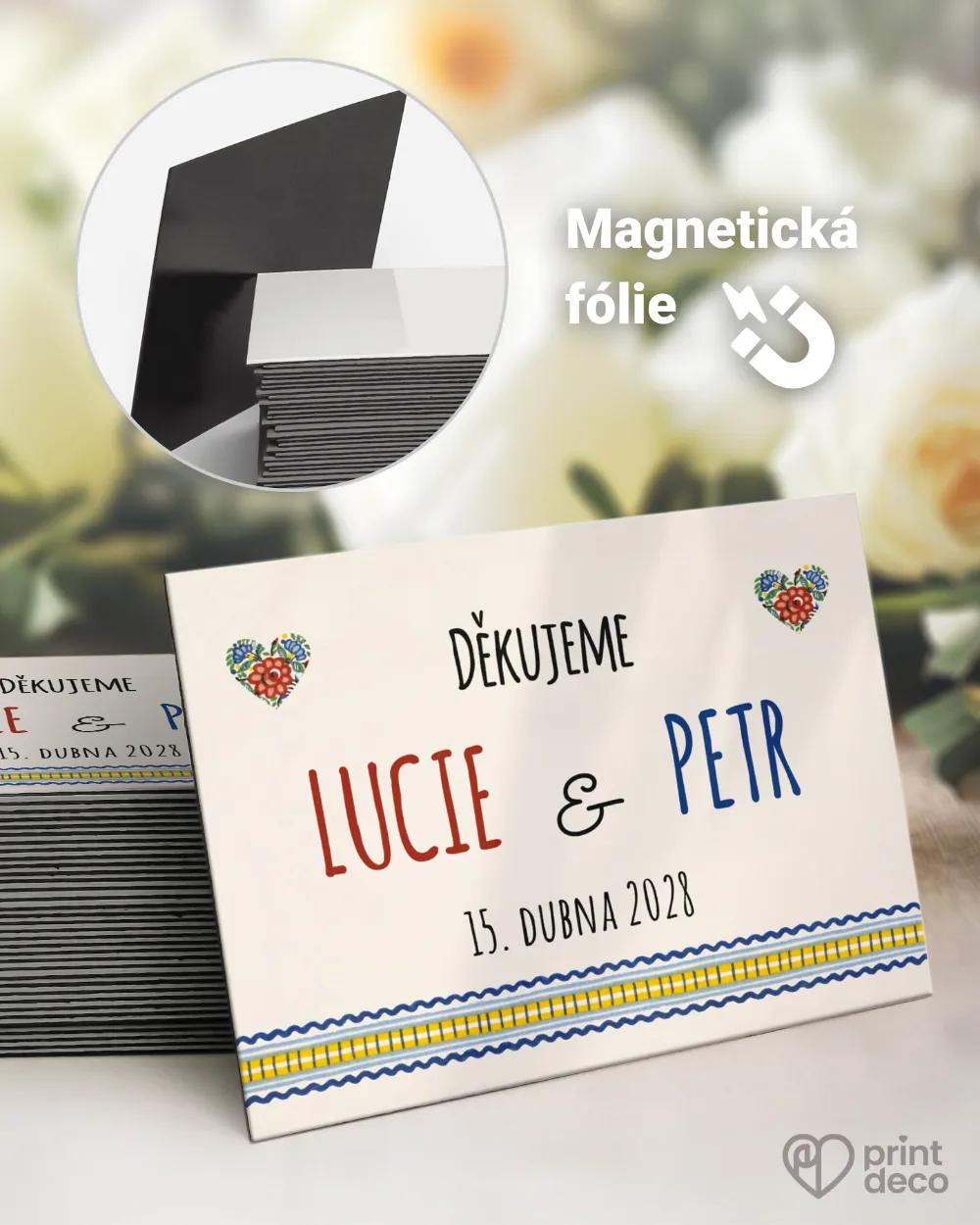 Svatební magnetky s lidovým motivem IV.