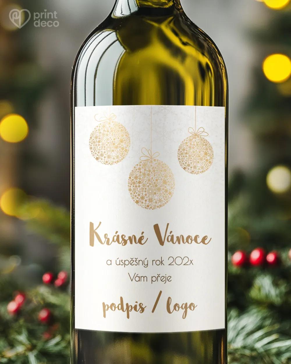 Vánoční etiketa na láhve – motiv 18