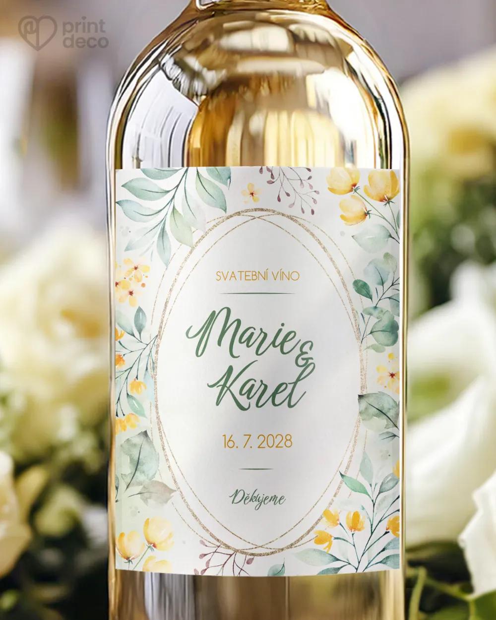 Svatební etikety Žluté kvítky