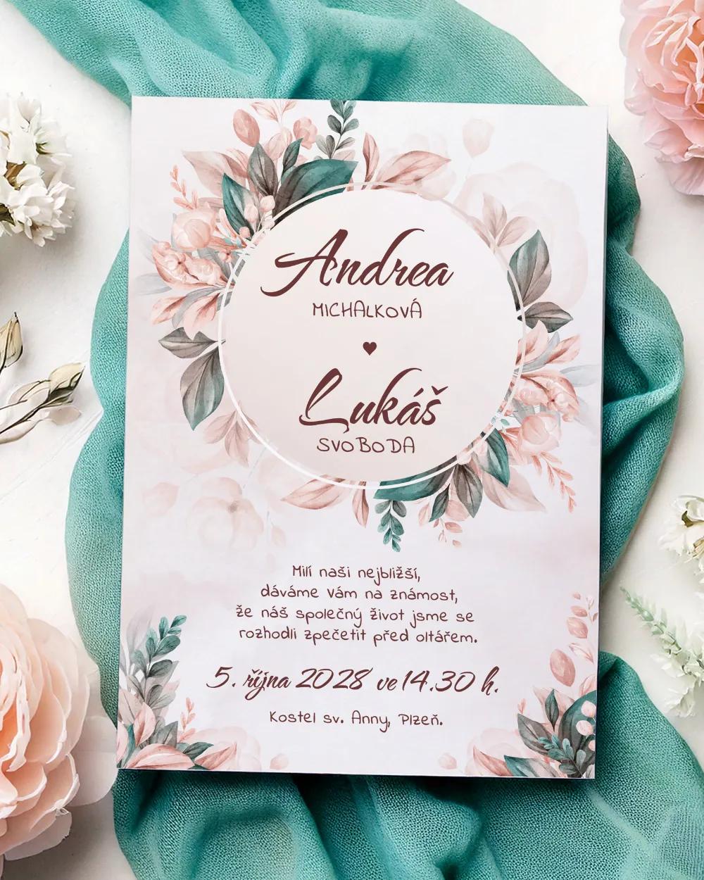 Svatební oznámení - Botanic 01