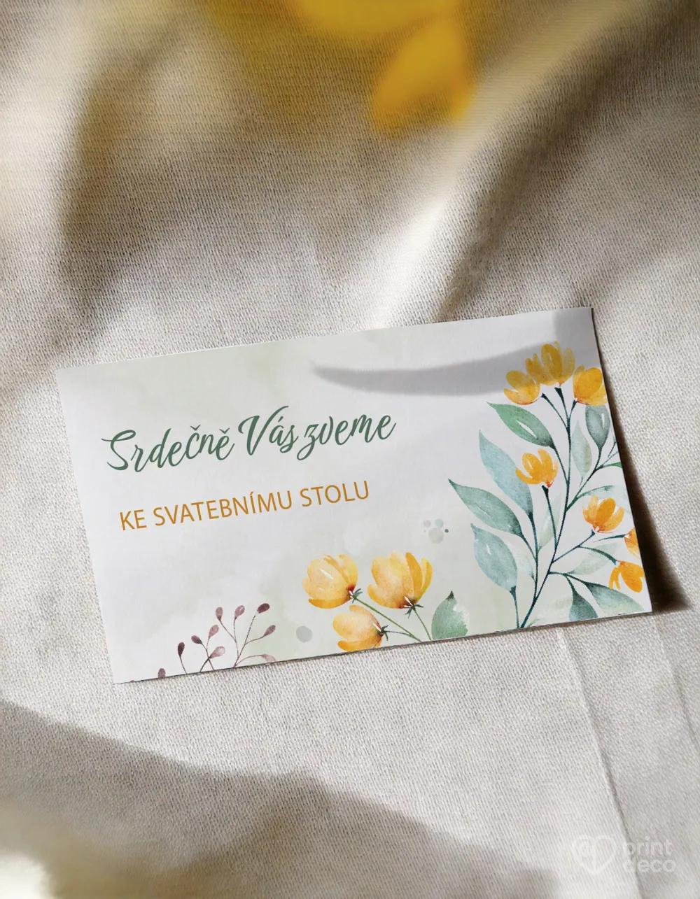 Pozvánky ke stolu – Žluté kytičky