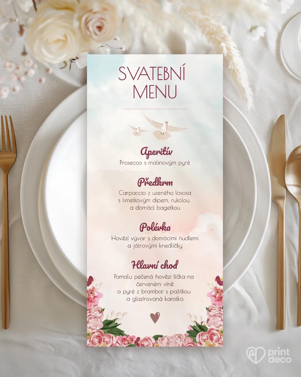 Svatební menu - Retro láska