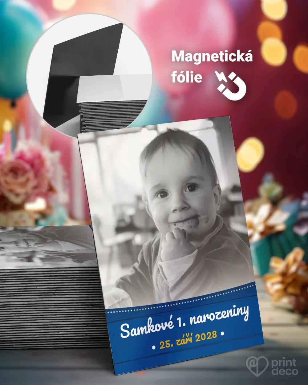 Magnetky z dětské oslavy – Nejlepší rok modrá