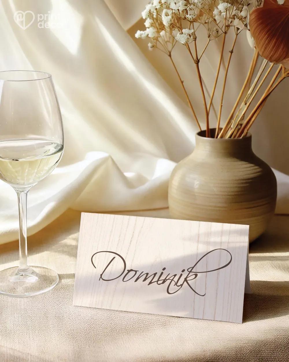 Jmenovky na oslavu Světlé dřevo