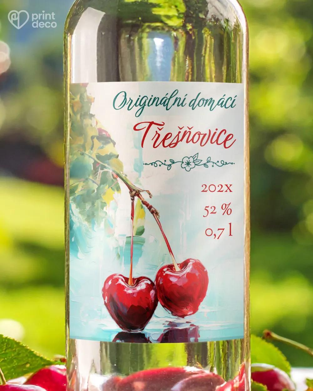 Etikety na třešňovici – motiv 02