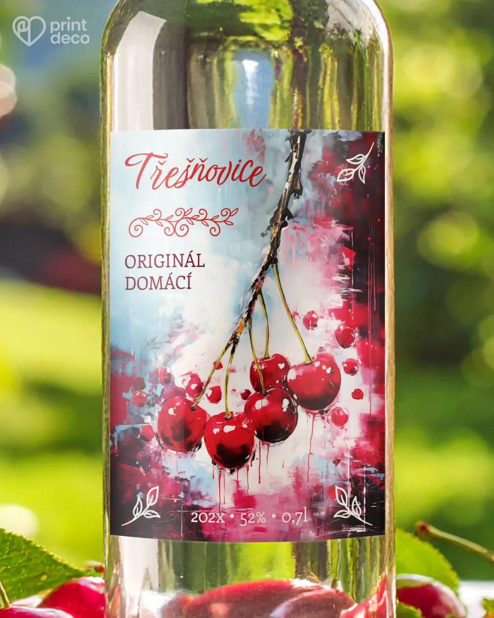 Etikety na třešňovici – motiv 03