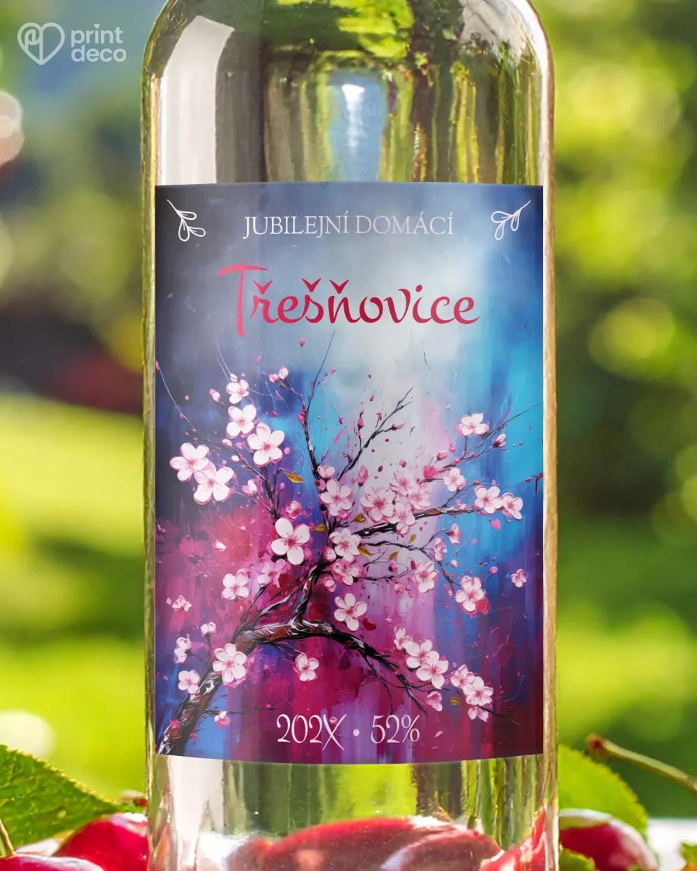 Etikety na třešňovici – motiv 04