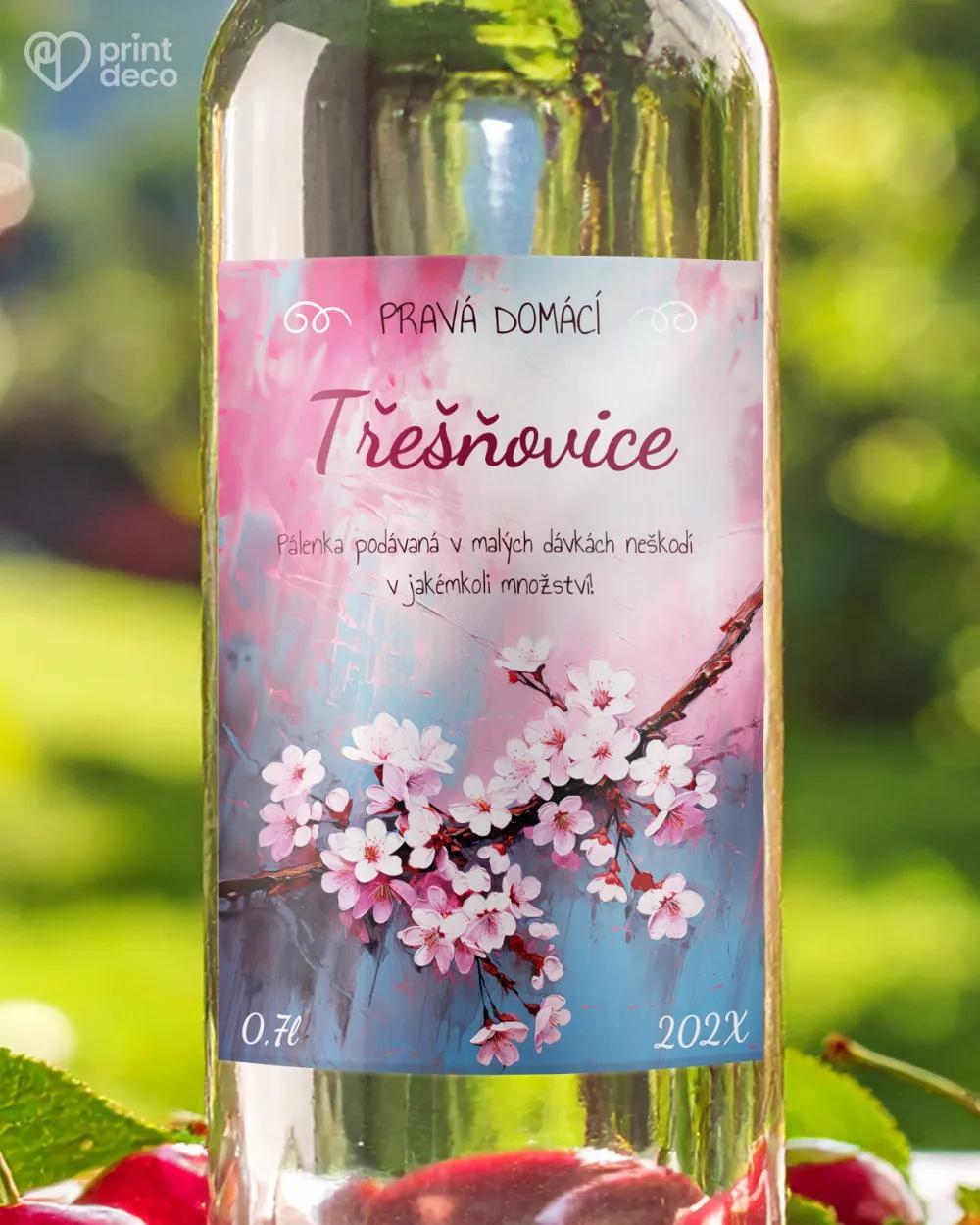 Etikety na třešňovici – motiv 06