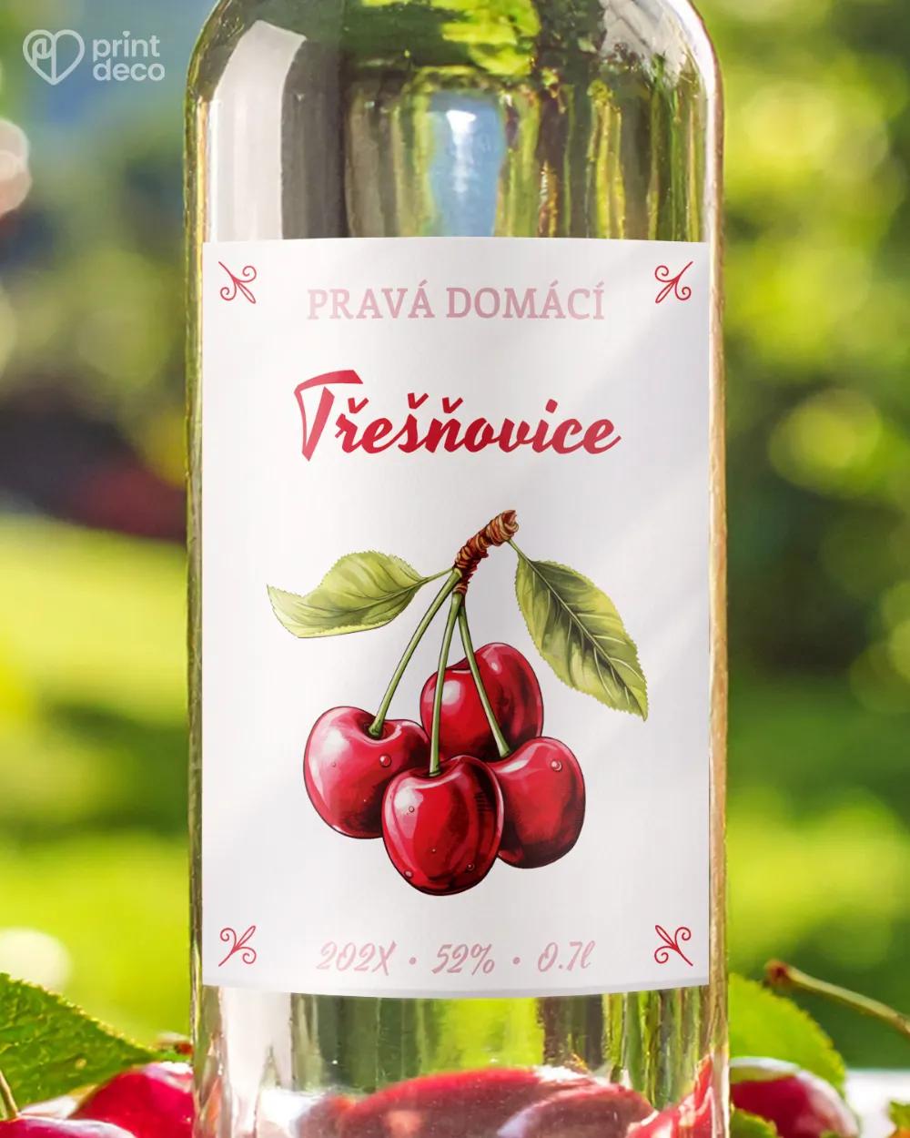 Etikety na třešňovici – motiv 08